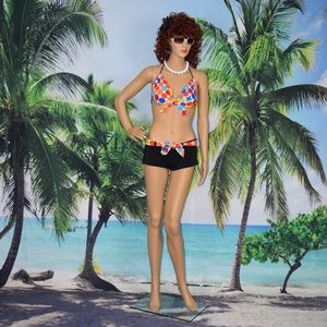 Multi- Colored Polka dot / Black Polka 2 PC (Used)